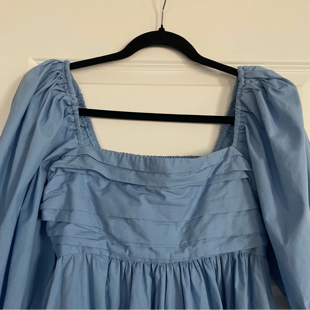 Abercrombie & Fitch Baby Blue Emerson Puff Sleeve Mini Dress - Picture 5 of 8